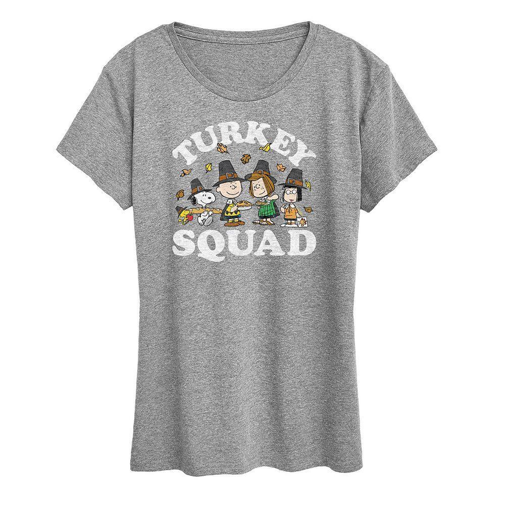 Women's Peanuts Turkey Squad Graphic Tee, Girl's,  Product Image