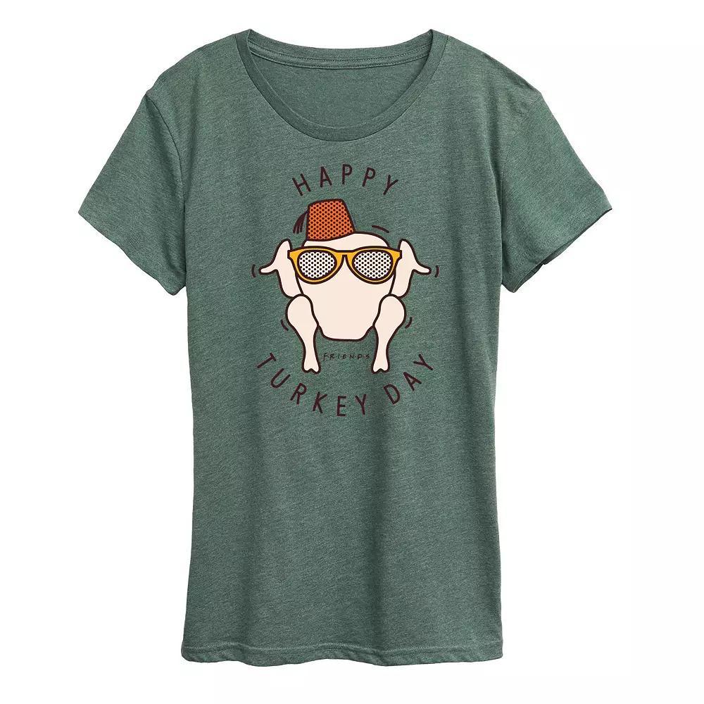 Women's Friends Happy Turkey Day Graphic Tee, Girl's,  Product Image
