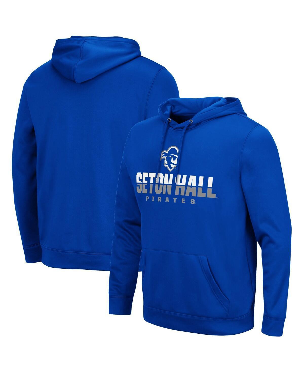 Men's Colosseum Blue Seton Hall Pirates Lantern Pullover Hoodie, Size: Medium Product Image