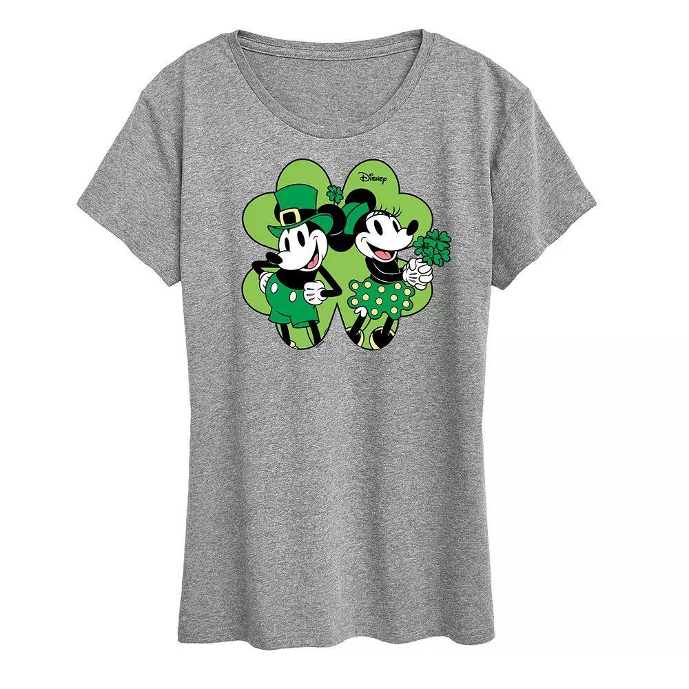 Disney's Mickey & Minnie Mouse Women's Shamrock Graphic Tee,  Product Image