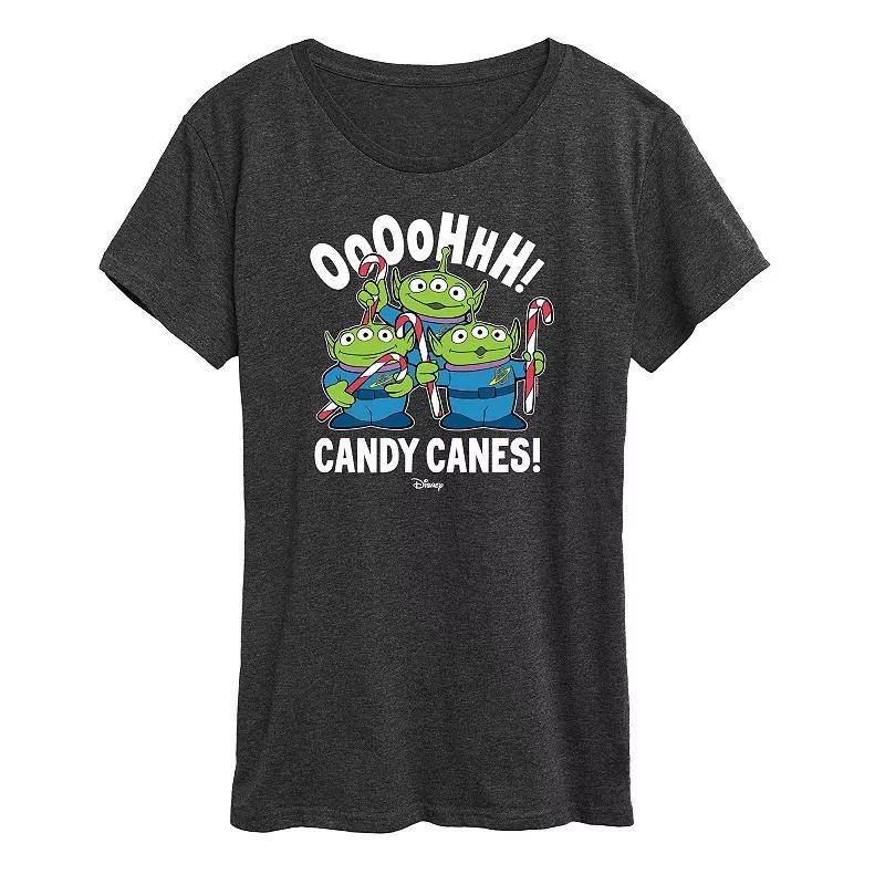 Disney / Pixar's Toy Story Women's Oooohhh Candy Canes Graphic Tee, Girl's, Size: Large, Grey Red Product Image