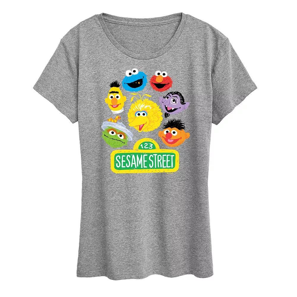 Womens Thankful Pumpkins Graphic Tee Grey Gray Product Image