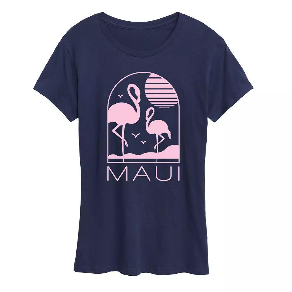 Women's Maui Flamingos Graphic Tee,  Product Image