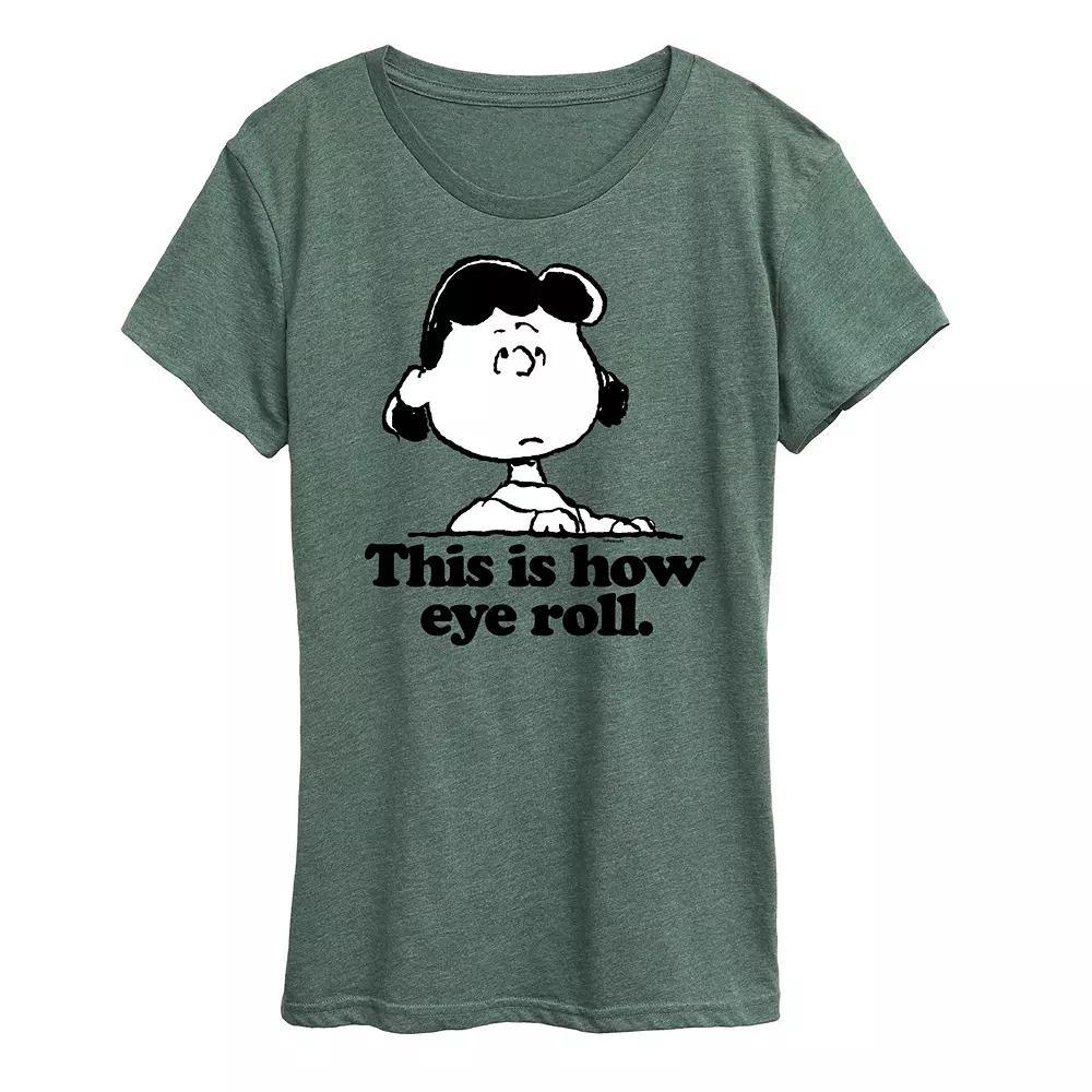 Women's Peanuts Lucy This Is How Eye Roll Graphic Tee,  Product Image