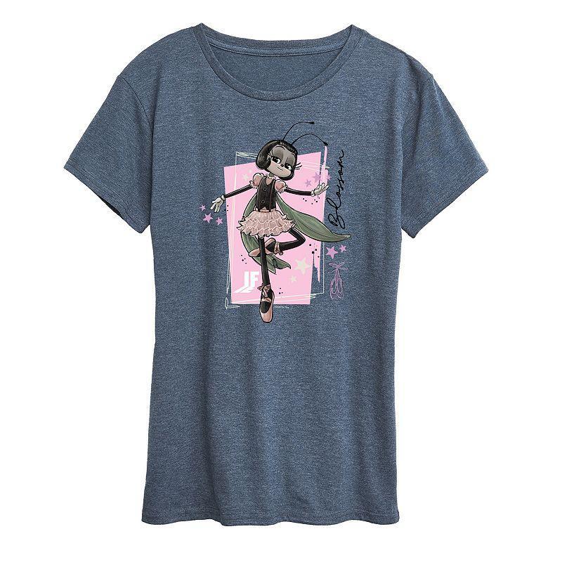 Women's IF Movie Blossom Sketchbook Graphic Tee, Size: Medium, Grey Blue Product Image