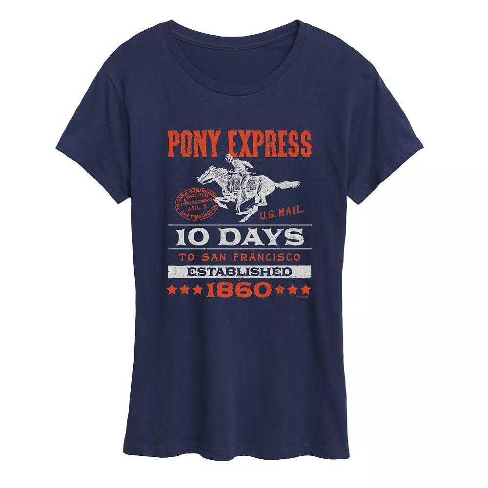 Women's USPS Pony 10 Days Graphic Tee, Size: XXL, Blue Product Image