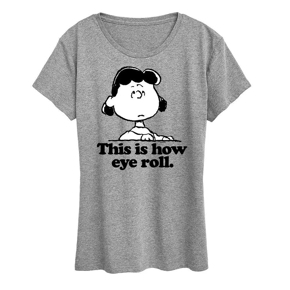 Women's Peanuts Lucy This Is How Eye Roll Graphic Tee,  Product Image