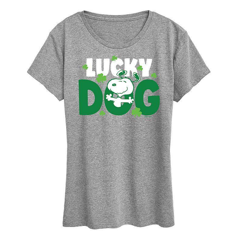 Women's Peanuts Snoopy Lucky Dog Graphic Tee,  Product Image