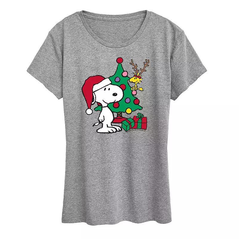 Women's Peanuts Snoopy & Woodstock Happy Holidays Graphic Tee,  Product Image