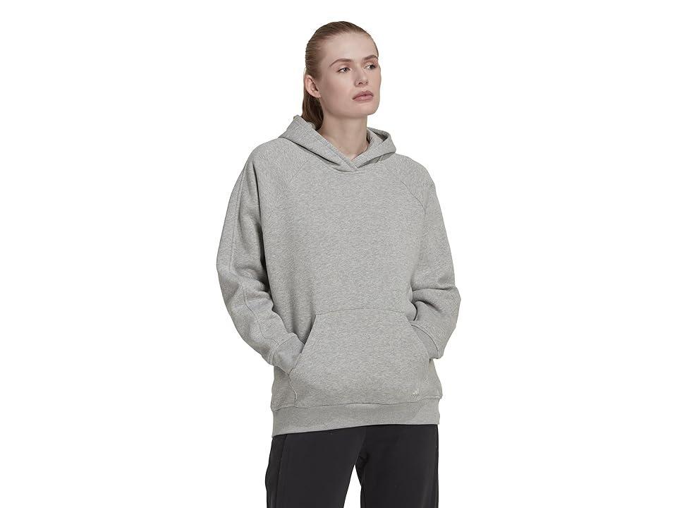 adidas All SZN Boyfriend Hoodie (Medium Grey Heather) Women's Clothing Product Image