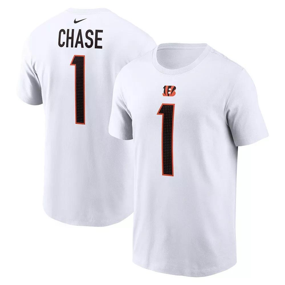 Men's Nike Ja'Marr Chase White Cincinnati Bengals Player Name & Number T-Shirt,  Product Image