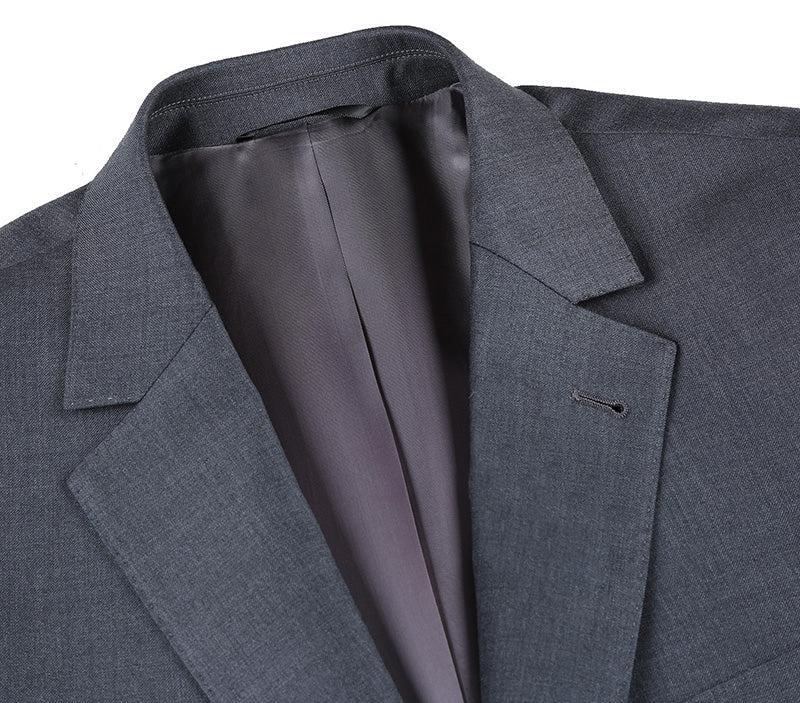 Half Canvas Wool Dress Suit Regular Fit 2 Piece in Gray Product Image