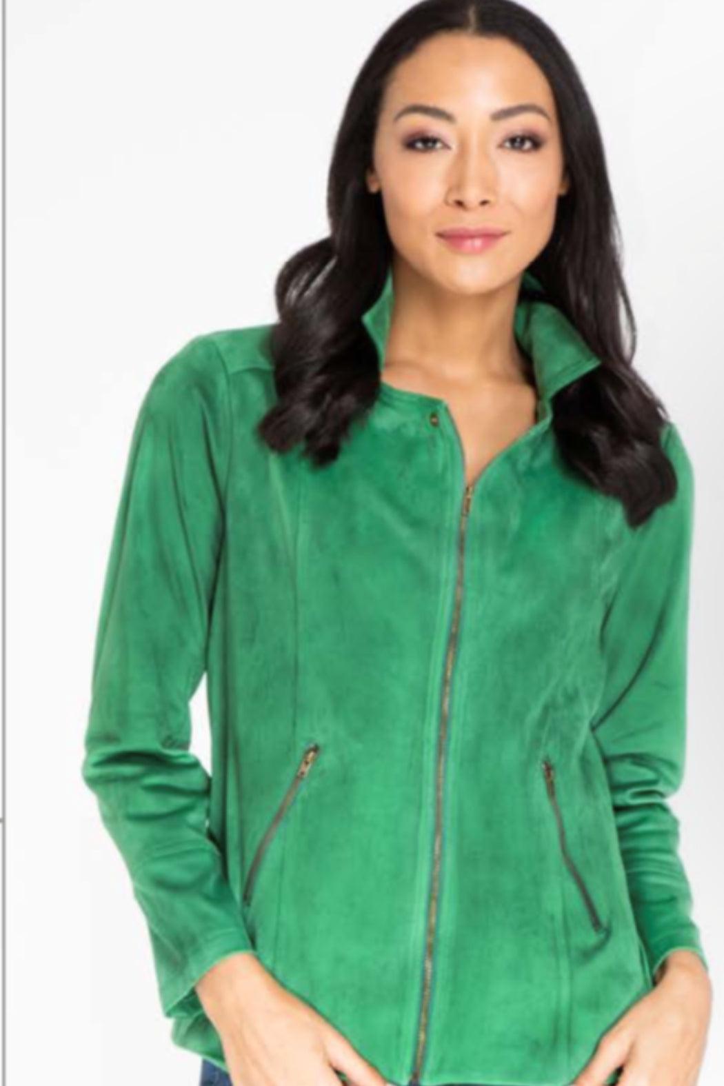 Solid Faux Suede Jacket Product Image