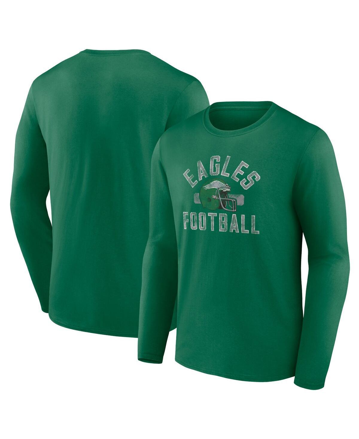 Mens Fanatics Branded Kelly Philadelphia Eagles Gridiron Classics Retro Block Long Sleeve T-Shirt Product Image