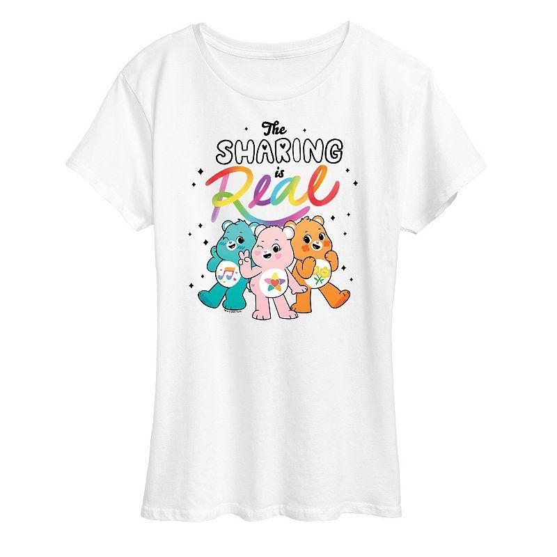 Womens Care Bears The Sharing Is Real Graphic Tee, Girls Product Image