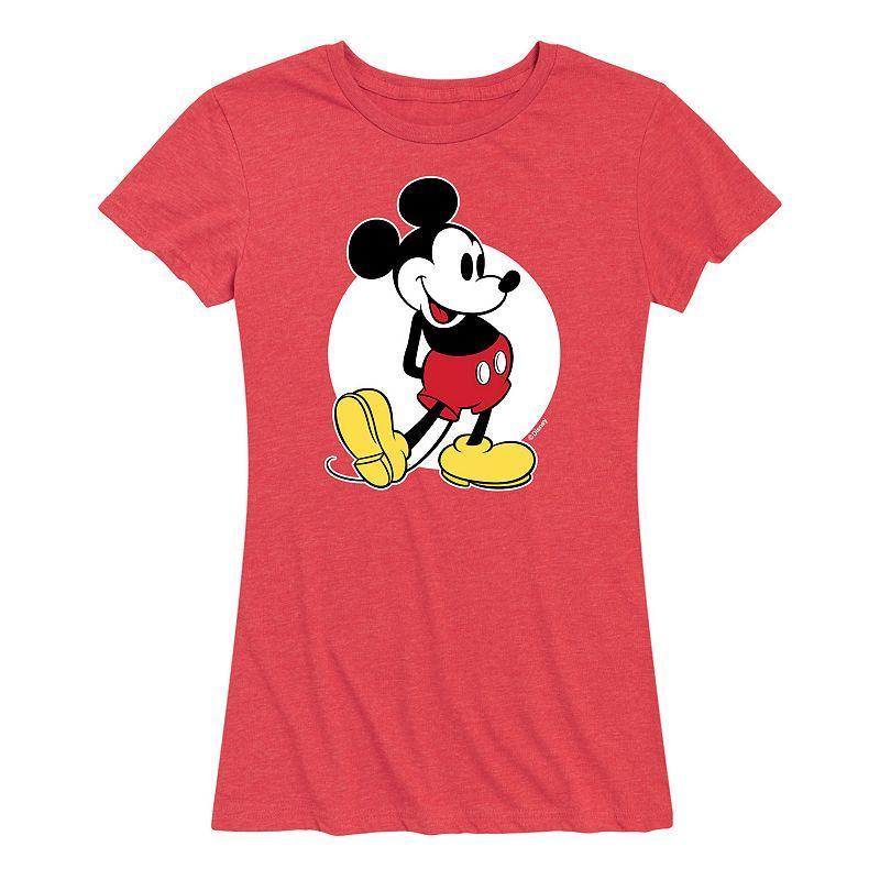 Disney's Mickey Mouse Women's Classic Graphic Tee, Size: Large, Heather Grey Product Image