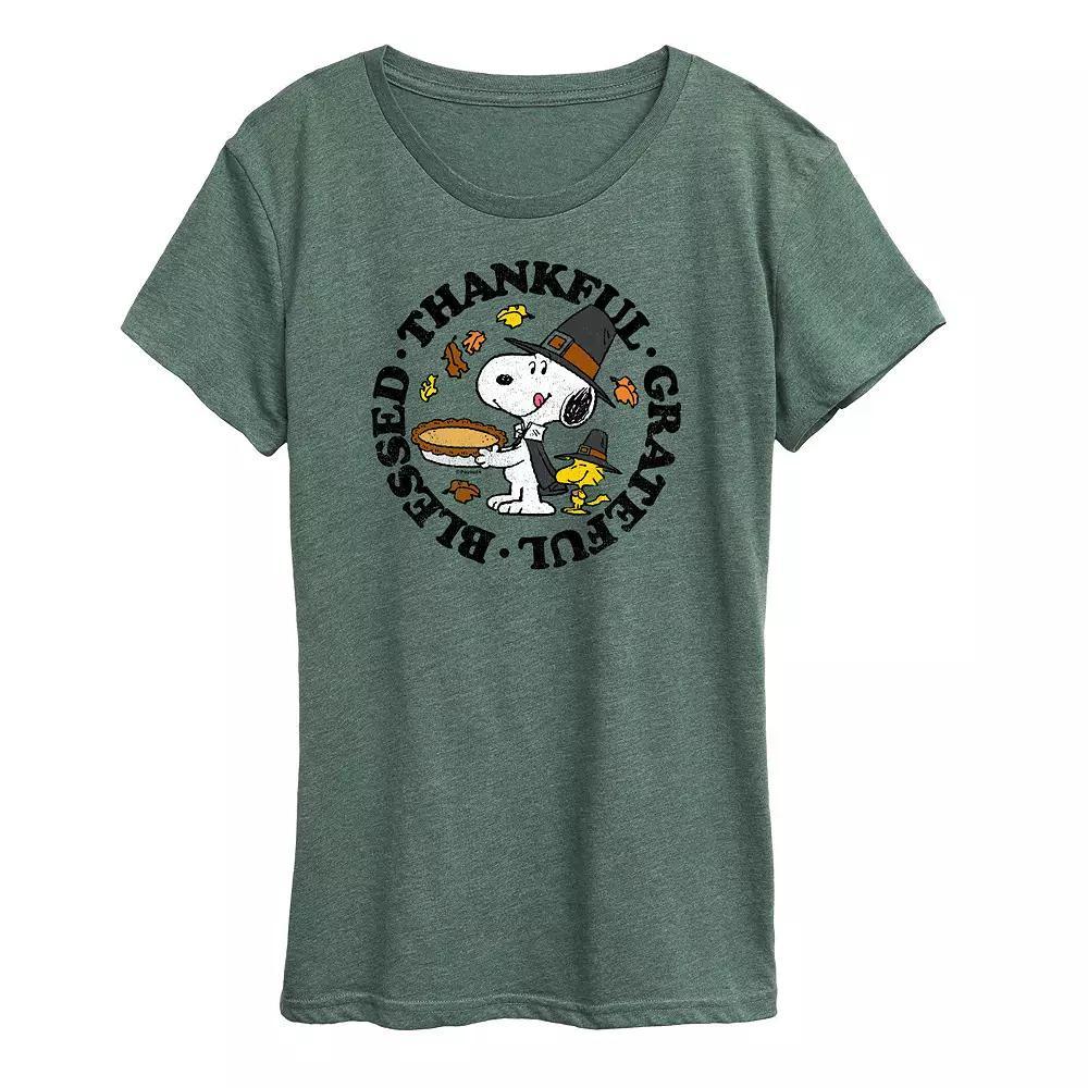 Women's Peanuts Snoopy & Woodstock Thankful Graphic Tee, Girl's,  Product Image