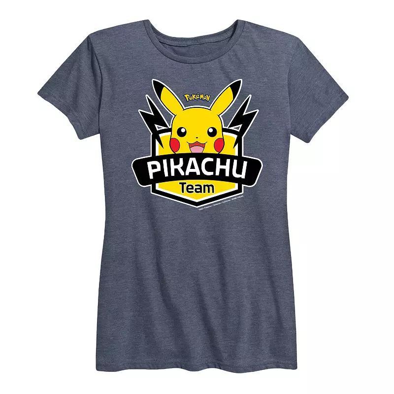 Plus Pokemon Team Pikachu Graphic Tee, Women's, Size: 4XL, Grey Gray Product Image