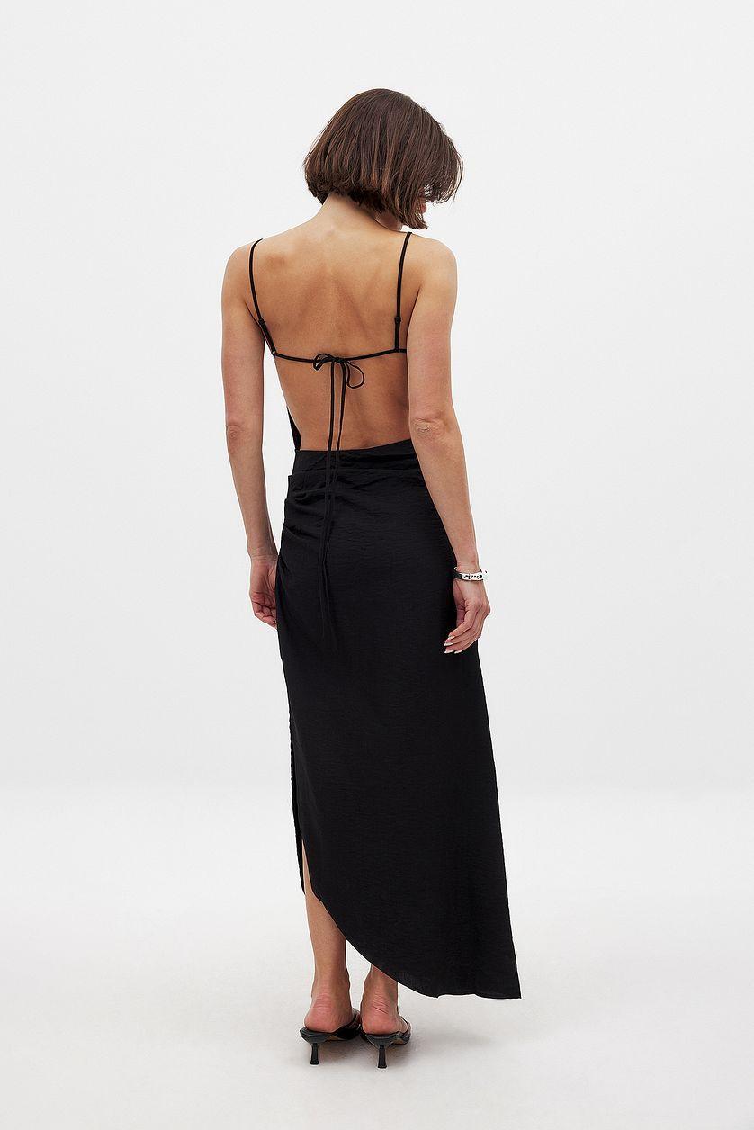 Tie Back Draped Midi Dress Product Image