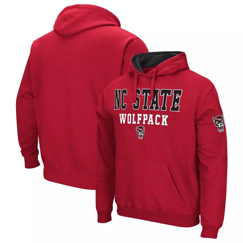 Men's Colosseum Red NC State Wolfpack Sunrise Pullover Hoodie,  Product Image