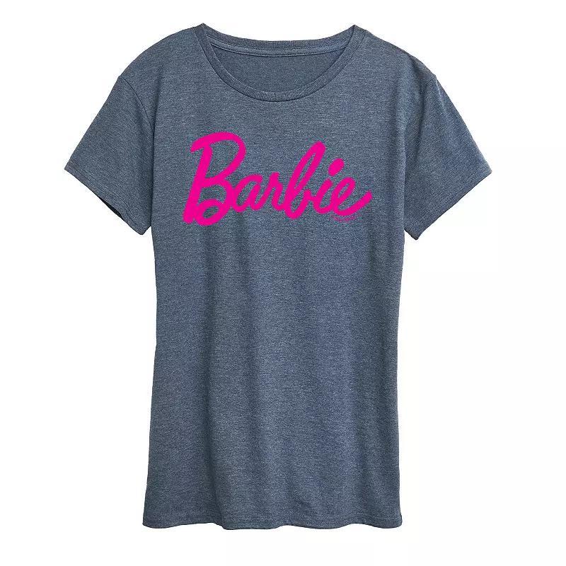 Women's Barbie® Logo Tie Dye Graphic Tee, Girl's, Size: Small, Grey Blue Product Image