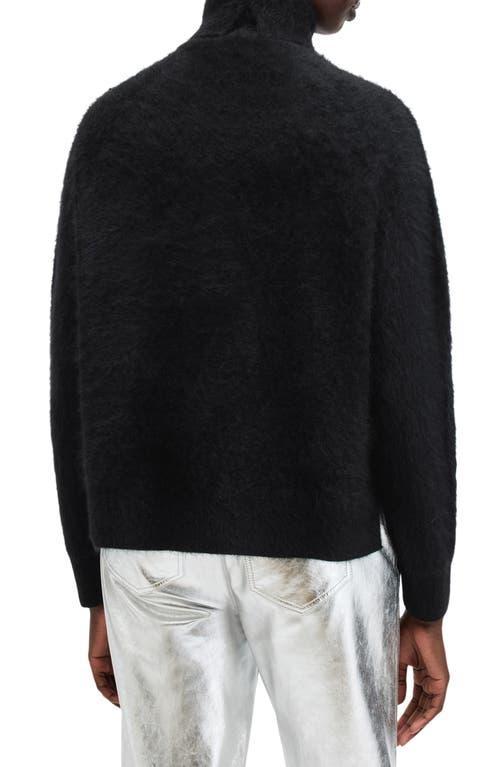 ALLSAINTS Rebel Brushed Cashmere Roll Neck Jumper In Black Product Image