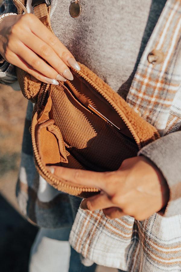 Easy To Style Sherpa Fanny Pack In Brown Product Image