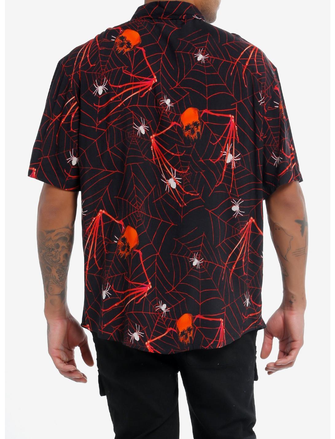 Skull Bats Allover Print Woven Button-Up Product Image