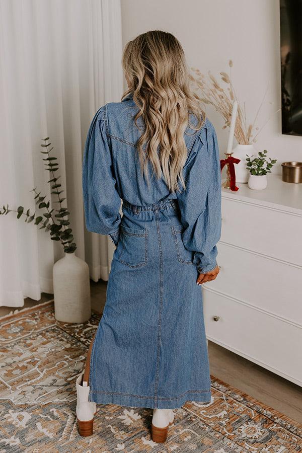 City Chic Denim Midi in Medium Wash Product Image