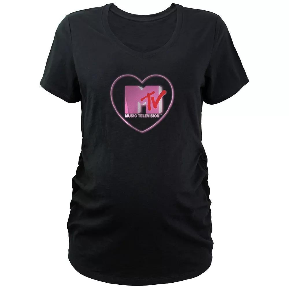 Maternity Beetlejuice Heart Title Graphic Tee, Women's,  Product Image