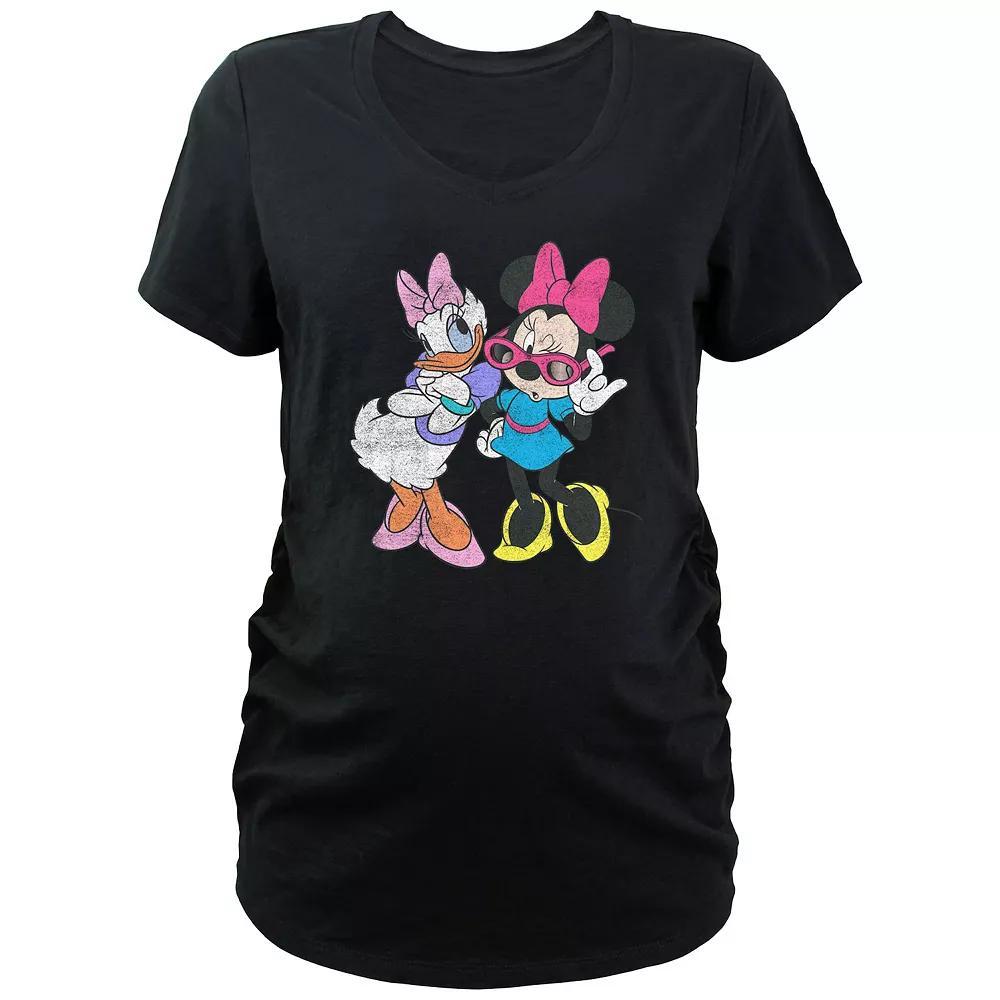 Maternity Minnie Mouse And Daisy Fashionable V-Neck Graphic Tee, Women's,  Product Image