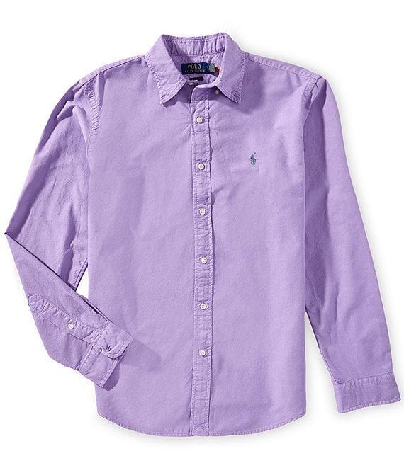 Polo Ralph Lauren Solid Garment-Dye Oxford Classic Fit Long Sleeve Woven Shirt Product Image