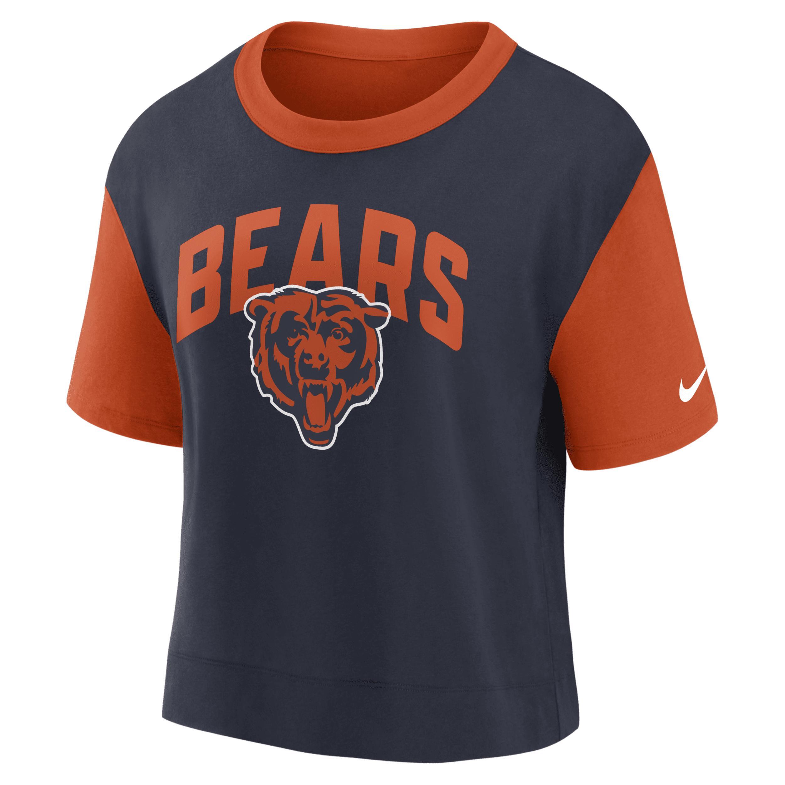 Womens Nike /Navy Chicago Bears High Hip Fashion T-Shirt Product Image