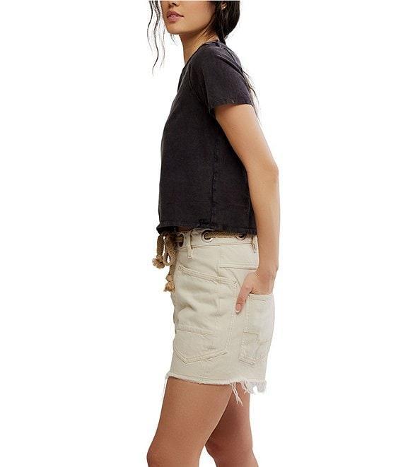 Free People We The Free Everyday Crew Neck Short Sleeve Semi Cropped Tee Product Image
