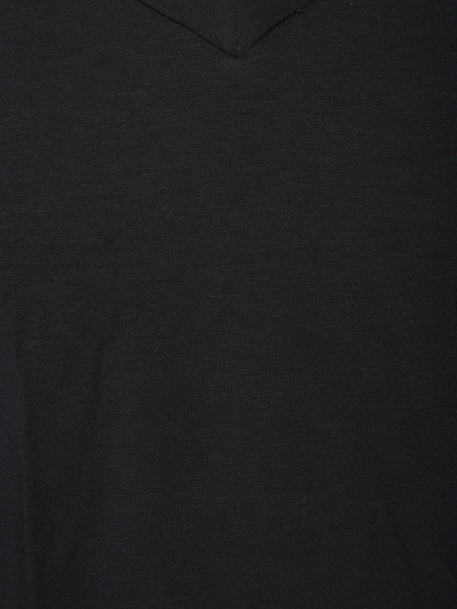 TOM FORD Black Basic Crewneck T-shirt With Tonal Stitching In Cotton Blend Man Product Image