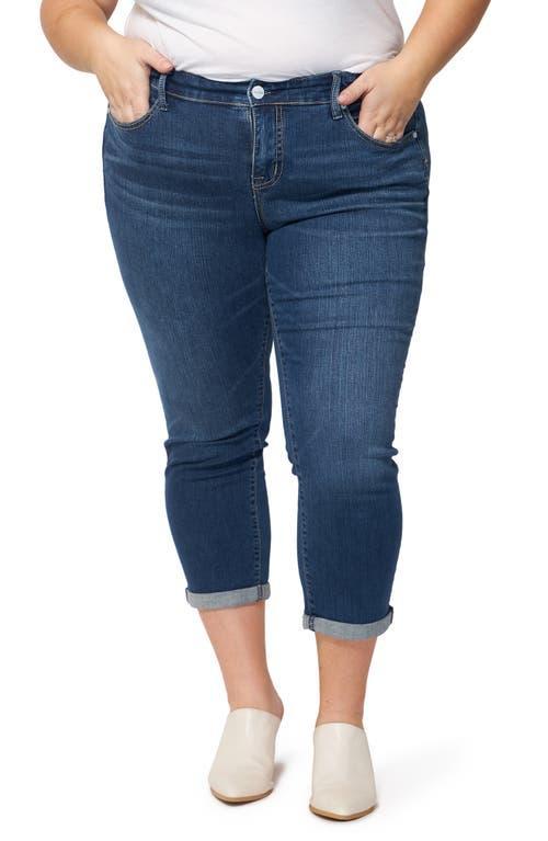 Womens Mid-Rise Rolled Boyfriend Jeans Product Image