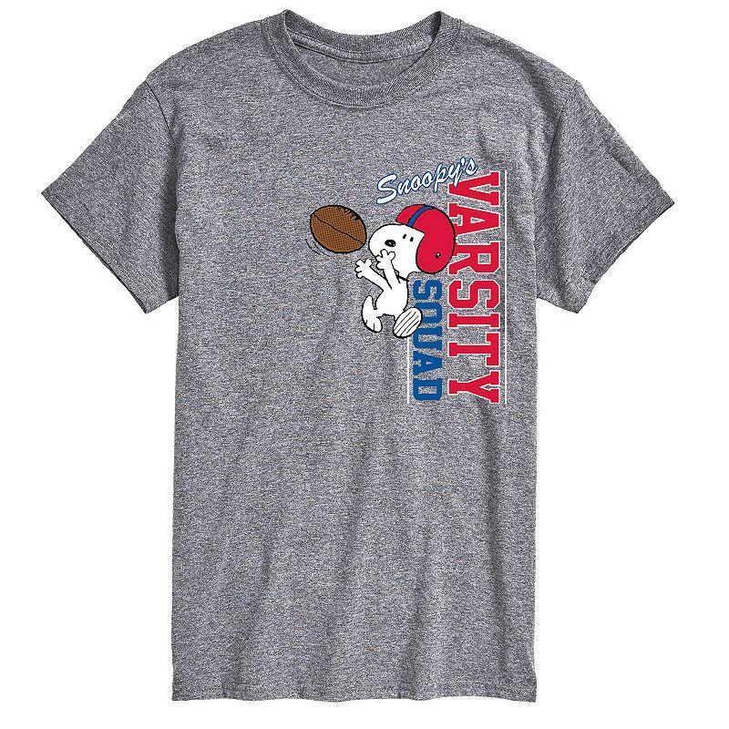 Men's Peanuts Varsity Squad Tee, Size: XS, Gray Product Image