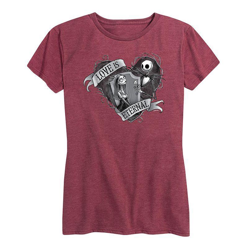 Disney's The Nightmare Before Christmas Women's Jack And Sally Love Graphic Tee, Size: Large, Black Product Image