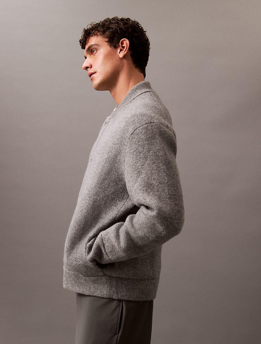 Boiled Wool Blend Bomber Jacket Product Image