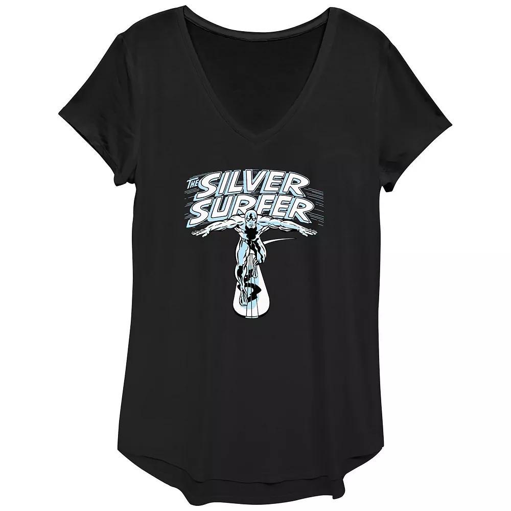 Women's Marvel Fantastic Four The Silver Surfer Poster Graphic Tee, Size: Large, Black Product Image