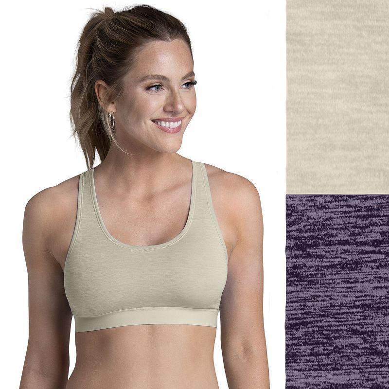 Womens Fruit of the Loom Ultra Flex 2-pack Bralette 2DDFBRA Smokey Purple Asst Product Image