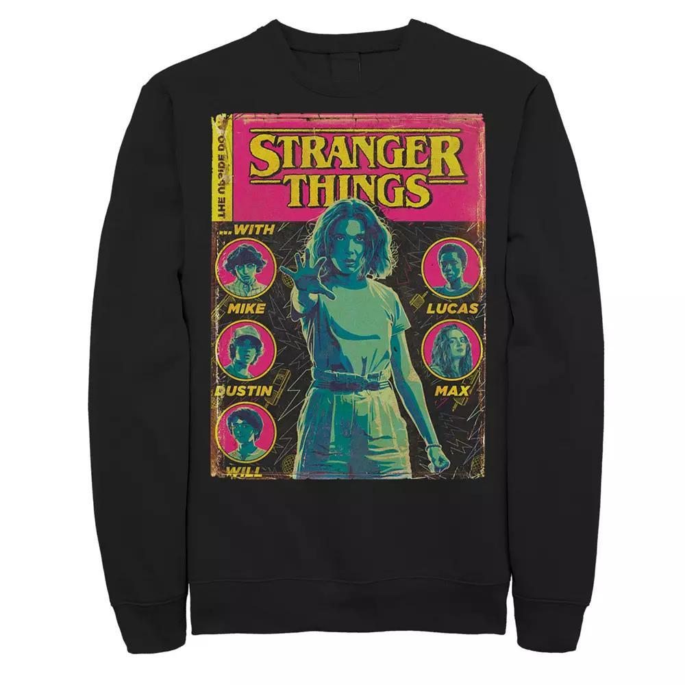 Men's Stranger Things Group Shot Comic Cover Sweatshirt,  Product Image