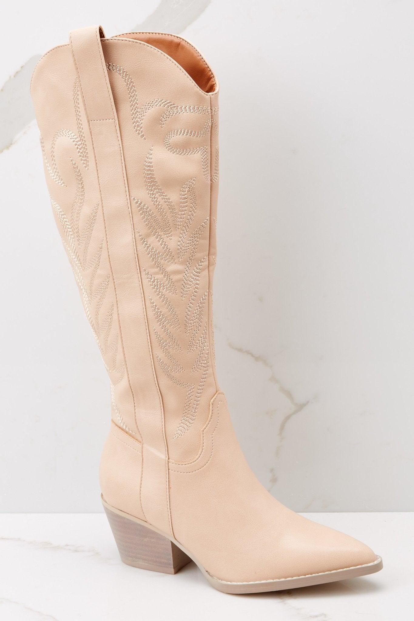 Bring The Sass Nude Boots Product Image