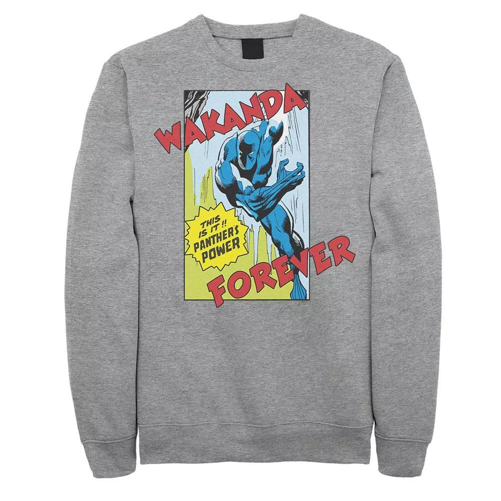 Men's Marvel Black Panther Vintage Comic Poster Sweatshirt,  Product Image