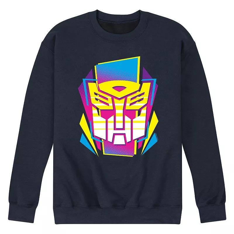 Men's Transformers Halftone Icon Autobot Fleece Sweatshirt, Size: Small, Blue Product Image