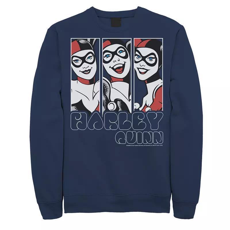 Mens Batman Harley Quinn Vintage Portrait Panel Sweatshirt Product Image