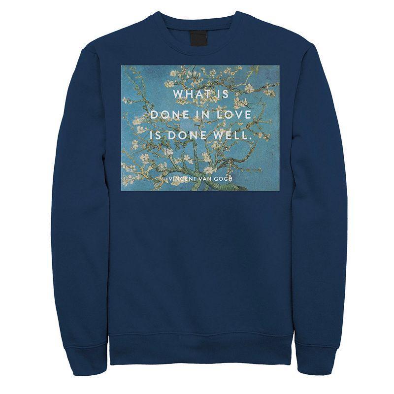 Men's Fifth Sun "What Is Done In Love Is Done Well" Floral Sweatshirt, Size: Small, Blue Product Image