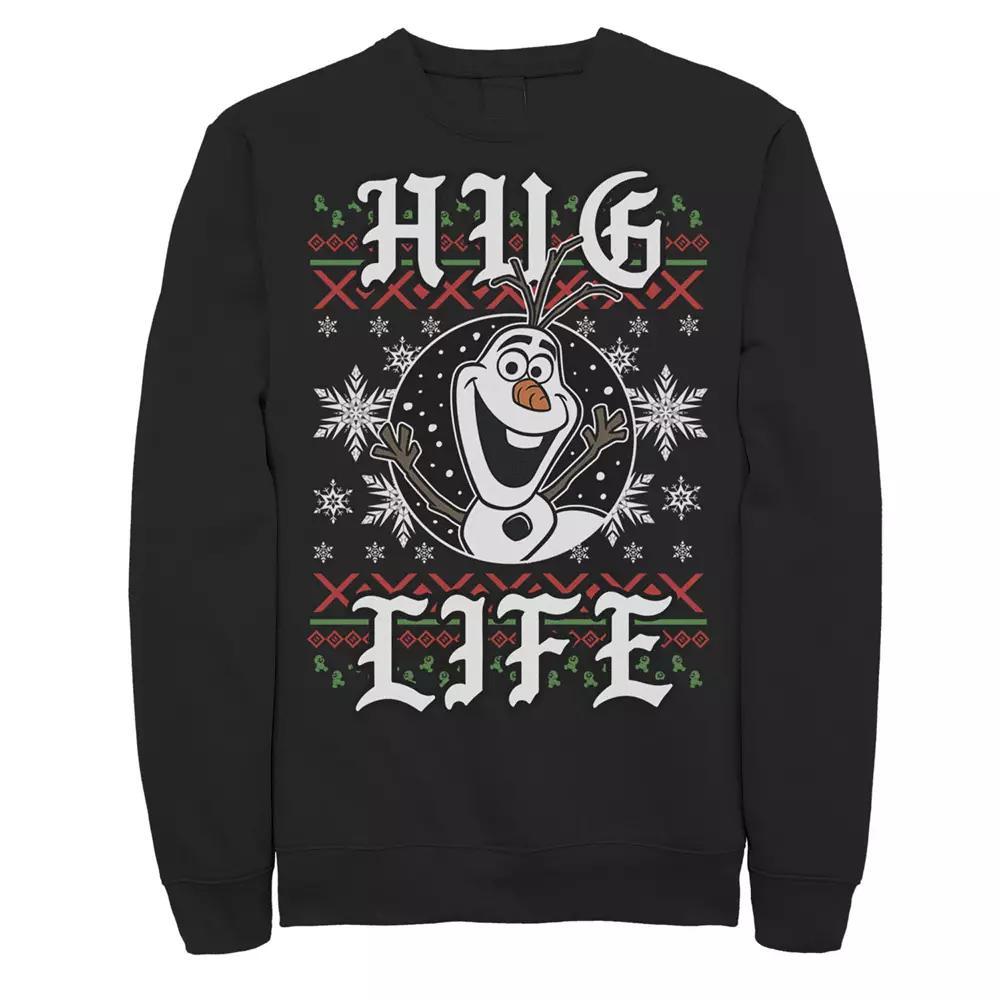 Disney's Frozen Olaf Hug Life Snowman Waving Men's Sweatshirt, Size: XL, Black Product Image