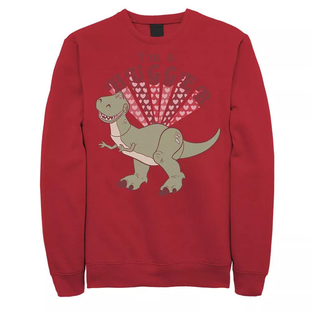 Disney / Pixar's Toy Story Rex Men's Is A Hugger Sweatshirt, Size: Large, Red Product Image