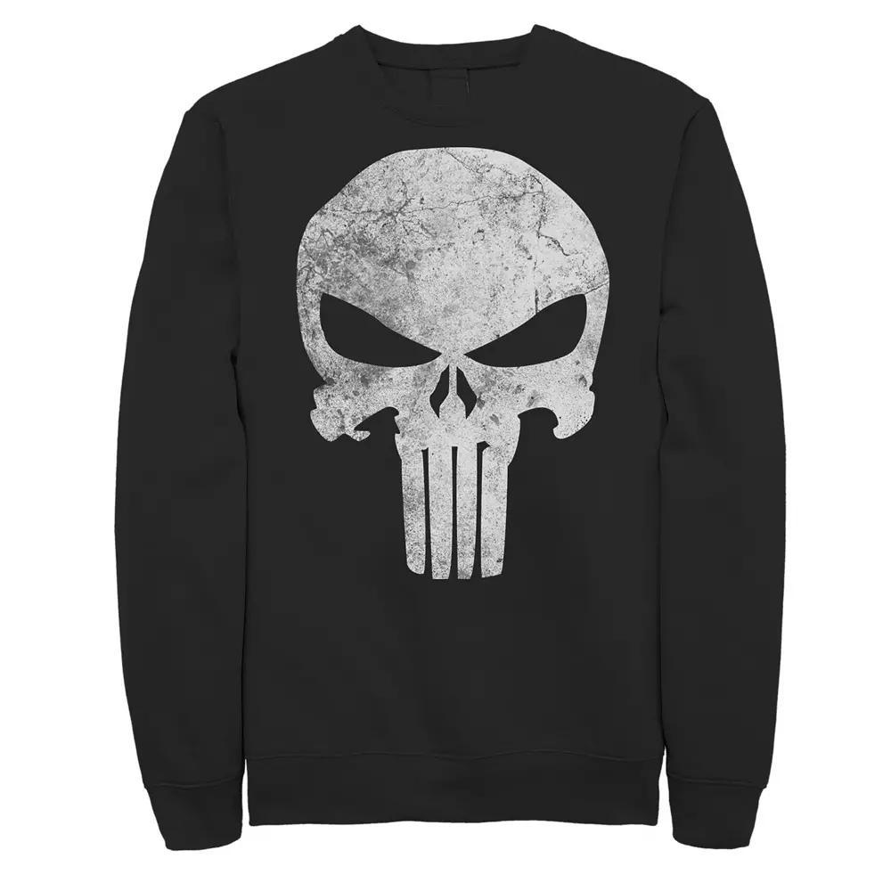 Big & Tall Marvel Distressed Skull Punisher Logo Sweatshirt, Men's,  Product Image